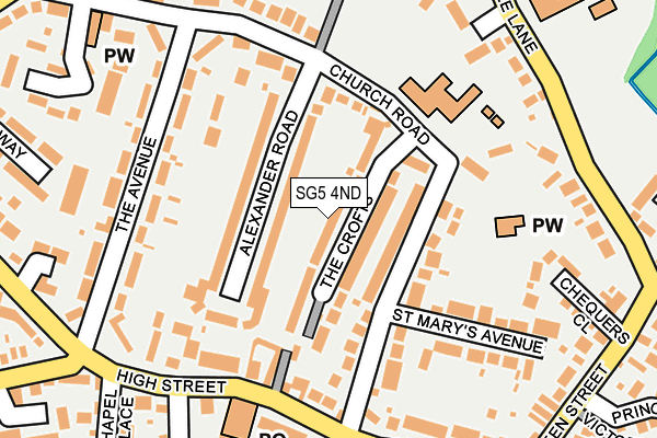 SG5 4ND map - OS OpenMap – Local (Ordnance Survey)