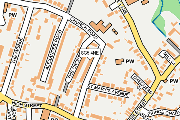 SG5 4NE map - OS OpenMap – Local (Ordnance Survey)