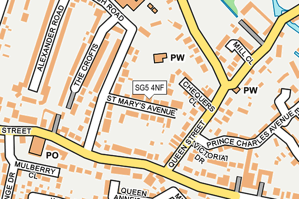 SG5 4NF map - OS OpenMap – Local (Ordnance Survey)