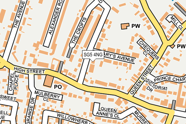 SG5 4NG map - OS OpenMap – Local (Ordnance Survey)