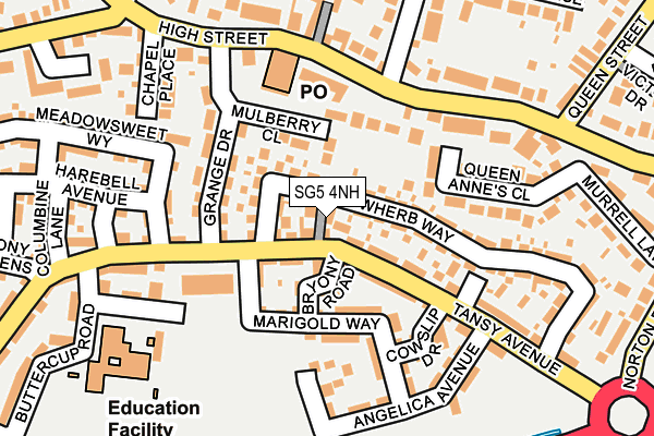 SG5 4NH map - OS OpenMap – Local (Ordnance Survey)