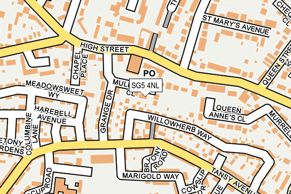 SG5 4NL map - OS OpenMap – Local (Ordnance Survey)