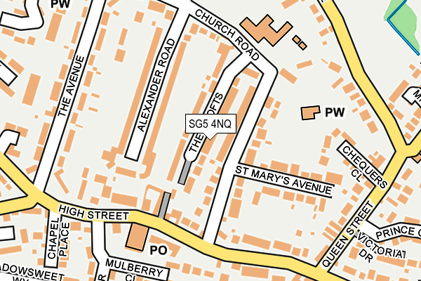 SG5 4NQ map - OS OpenMap – Local (Ordnance Survey)