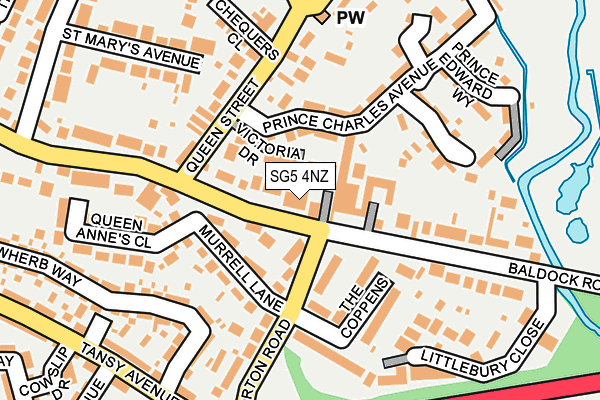 SG5 4NZ map - OS OpenMap – Local (Ordnance Survey)