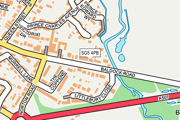 SG5 4PB map - OS OpenMap – Local (Ordnance Survey)