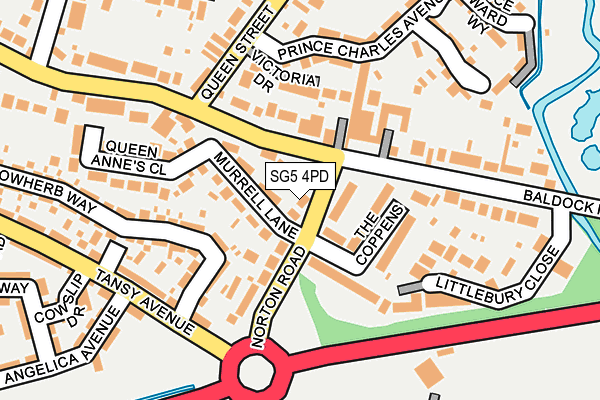 SG5 4PD map - OS OpenMap – Local (Ordnance Survey)