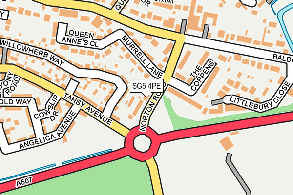 SG5 4PE map - OS OpenMap – Local (Ordnance Survey)