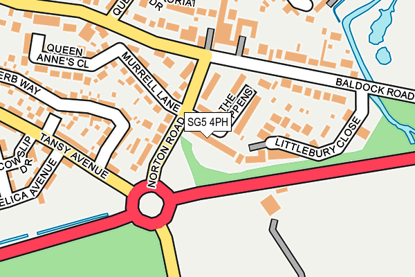 SG5 4PH map - OS OpenMap – Local (Ordnance Survey)