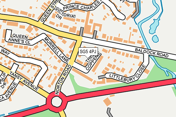 SG5 4PJ map - OS OpenMap – Local (Ordnance Survey)