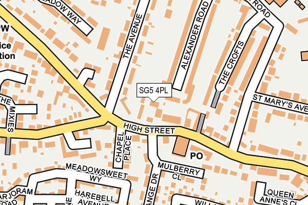 SG5 4PL map - OS OpenMap – Local (Ordnance Survey)