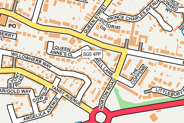 SG5 4PP map - OS OpenMap – Local (Ordnance Survey)