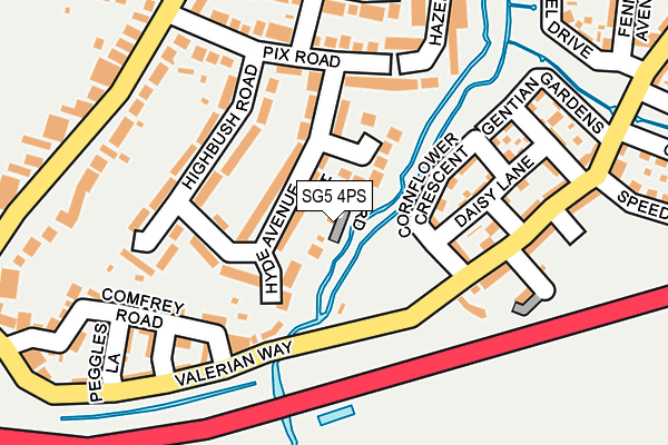 SG5 4PS map - OS OpenMap – Local (Ordnance Survey)