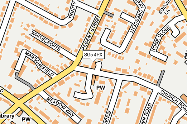 SG5 4PX map - OS OpenMap – Local (Ordnance Survey)