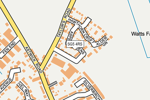 SG5 4RS map - OS OpenMap – Local (Ordnance Survey)