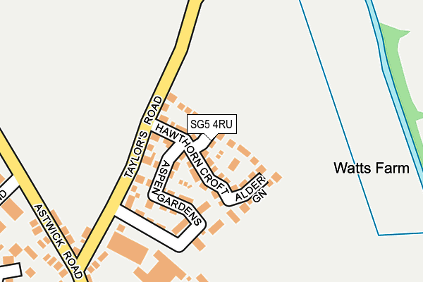 SG5 4RU map - OS OpenMap – Local (Ordnance Survey)