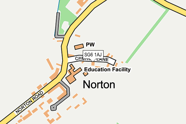 SG6 1AJ map - OS OpenMap – Local (Ordnance Survey)