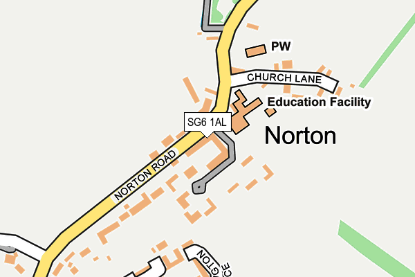 SG6 1AL map - OS OpenMap – Local (Ordnance Survey)