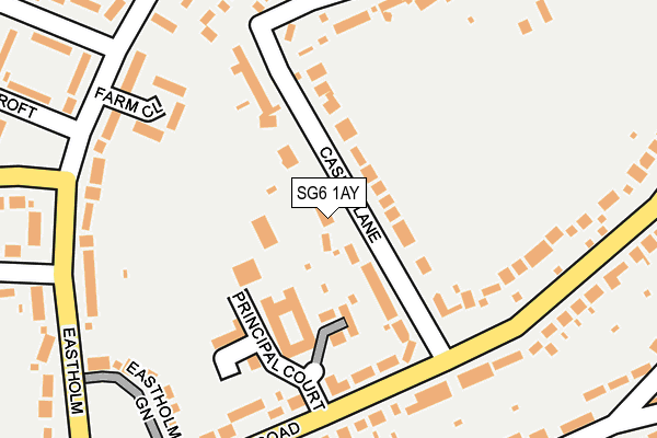 SG6 1AY map - OS OpenMap – Local (Ordnance Survey)