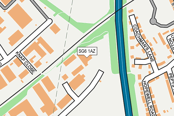 SG6 1AZ map - OS OpenMap – Local (Ordnance Survey)