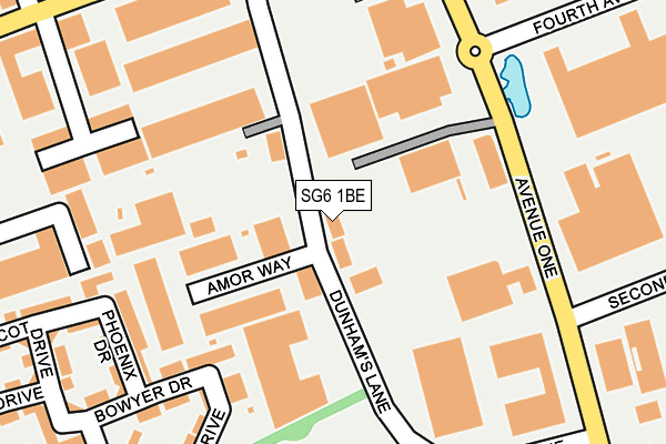SG6 1BE map - OS OpenMap – Local (Ordnance Survey)