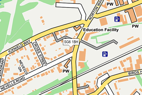 SG6 1BH map - OS OpenMap – Local (Ordnance Survey)
