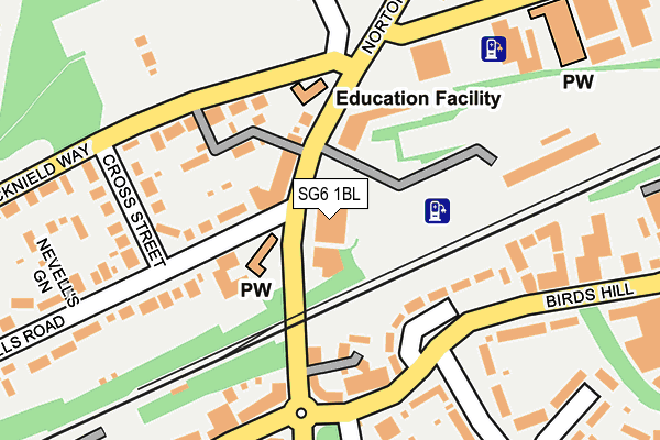 SG6 1BL map - OS OpenMap – Local (Ordnance Survey)