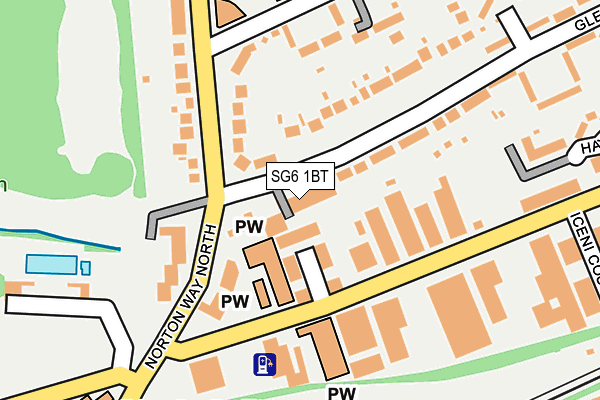 SG6 1BT map - OS OpenMap – Local (Ordnance Survey)