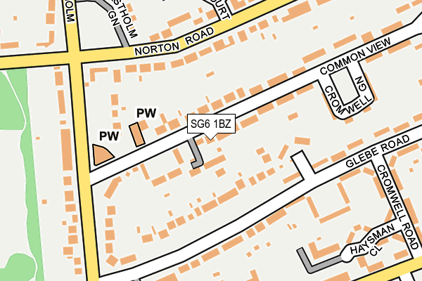 SG6 1BZ map - OS OpenMap – Local (Ordnance Survey)