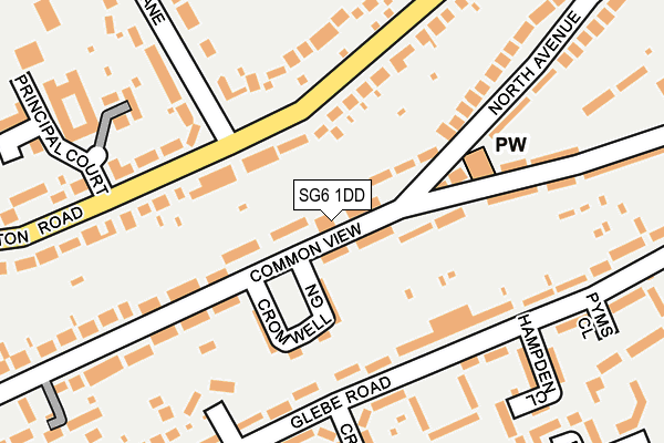 SG6 1DD map - OS OpenMap – Local (Ordnance Survey)