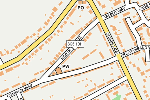SG6 1DH map - OS OpenMap – Local (Ordnance Survey)