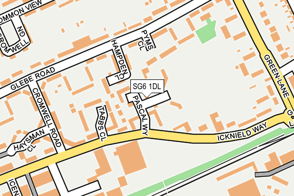 SG6 1DL map - OS OpenMap – Local (Ordnance Survey)