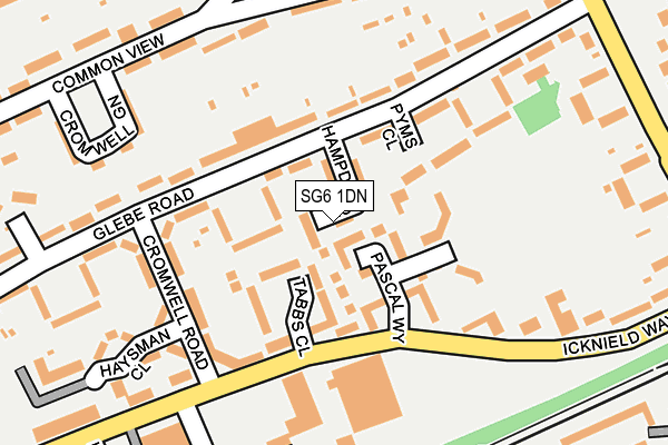 SG6 1DN map - OS OpenMap – Local (Ordnance Survey)