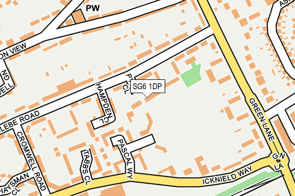SG6 1DP map - OS OpenMap – Local (Ordnance Survey)