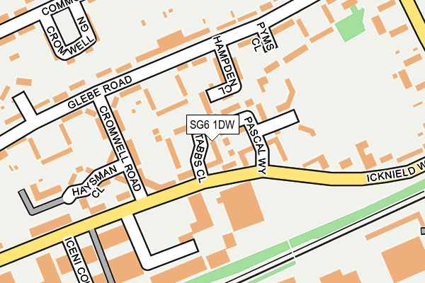 SG6 1DW map - OS OpenMap – Local (Ordnance Survey)