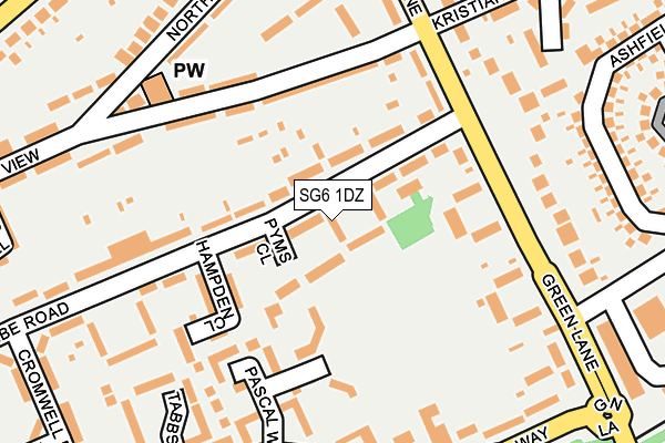 SG6 1DZ map - OS OpenMap – Local (Ordnance Survey)