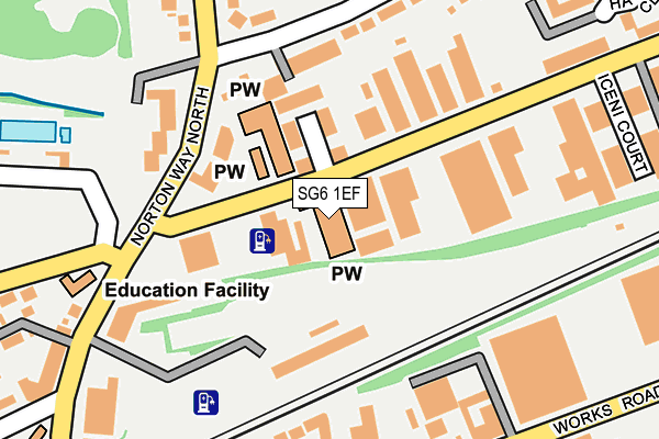 SG6 1EF map - OS OpenMap – Local (Ordnance Survey)