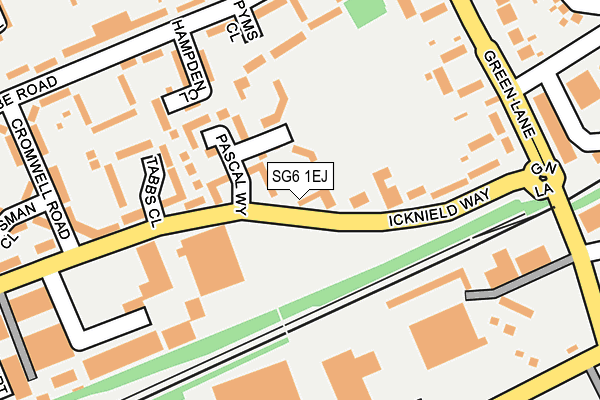 SG6 1EJ map - OS OpenMap – Local (Ordnance Survey)