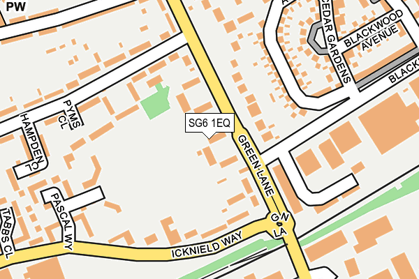 SG6 1EQ map - OS OpenMap – Local (Ordnance Survey)