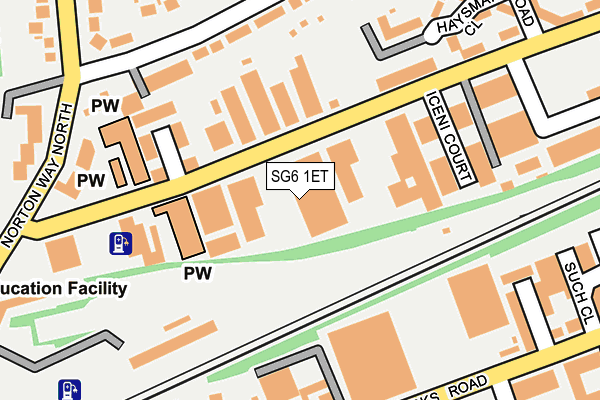 SG6 1ET map - OS OpenMap – Local (Ordnance Survey)