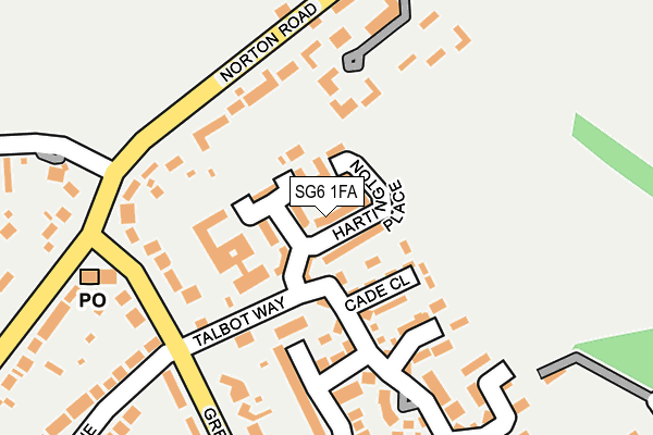 SG6 1FA map - OS OpenMap – Local (Ordnance Survey)