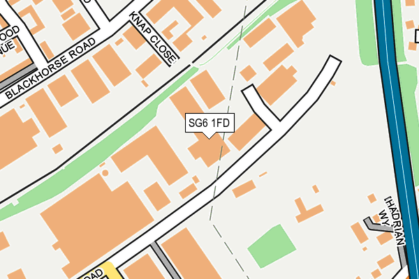 SG6 1FD map - OS OpenMap – Local (Ordnance Survey)