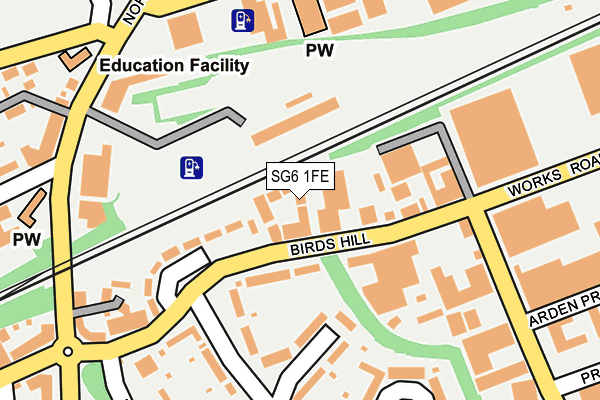 SG6 1FE map - OS OpenMap – Local (Ordnance Survey)