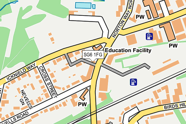 SG6 1FG map - OS OpenMap – Local (Ordnance Survey)