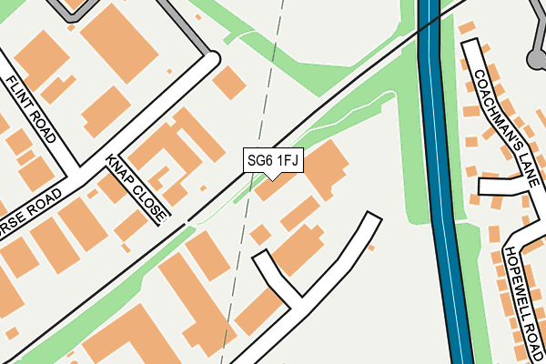 SG6 1FJ map - OS OpenMap – Local (Ordnance Survey)