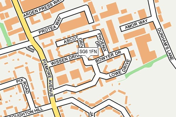 SG6 1FN map - OS OpenMap – Local (Ordnance Survey)