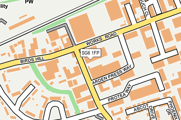 SG6 1FP map - OS OpenMap – Local (Ordnance Survey)