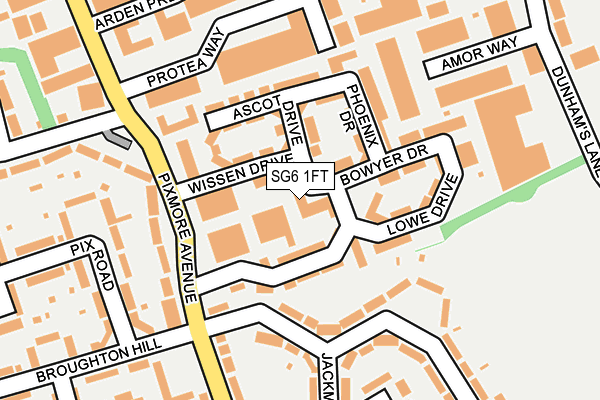 SG6 1FT map - OS OpenMap – Local (Ordnance Survey)