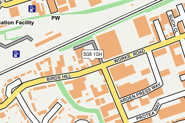 SG6 1GH map - OS OpenMap – Local (Ordnance Survey)