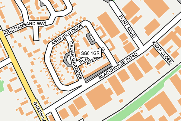 SG6 1GR map - OS OpenMap – Local (Ordnance Survey)