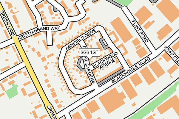 SG6 1GT map - OS OpenMap – Local (Ordnance Survey)